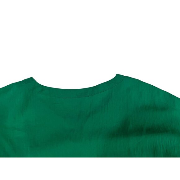 Beinidi Green Short Sleeve Satin/Silk material Side Button Detail - Picture 6 of 9